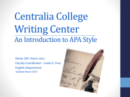 APA-style Paper Format - Online Writing Lab