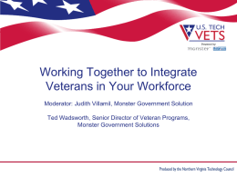 Veterans - California Workforce Association