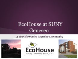 EcoHouse at SUNY Geneseo