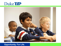 Duke TIP Program Information - Oklahoma Association of the Gifted