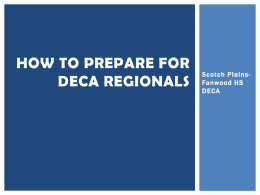 How to win a DECA ROLE PLAY - Scotch Plains