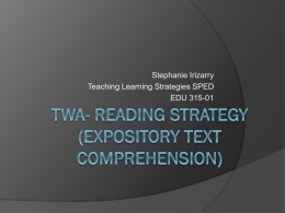 TWA- Reading Strategy