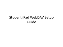 iPad WebDAV Setup Guide