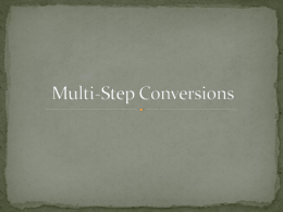 Multi-Step Conversions