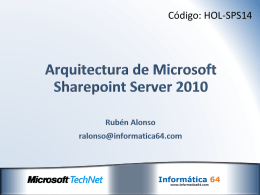 Arquitectura de Sharepoint Server 2010