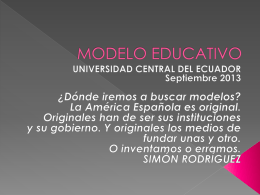 MODELO EDUCATIVO - Universidad Central del Ecuador