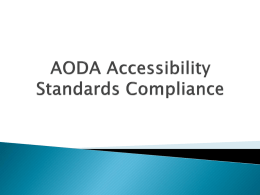 What is the AODA?