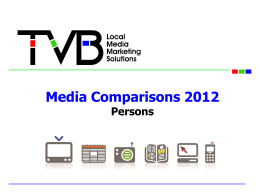 Media Comparisons 2010 - Television Bureau of Advertising