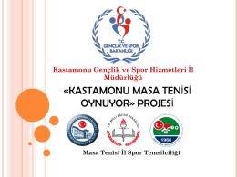 PowerPoint Sunusu - Türkiye Masa Tenisi Federasyonu