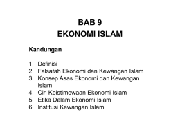 Bab 9: Ekonomi Islam