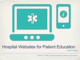 Hospital Websites for Patient Education