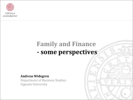 10. Andreas Widegren – Family and Finance