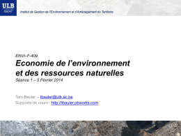 (économique) et l`environnement