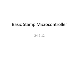 ppt basic stamp microcontroller