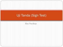 Uji Tanda (Sign Test)