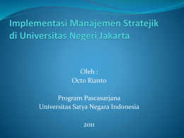 Implementasi Manajemen Stratejik di Universitas Negeri