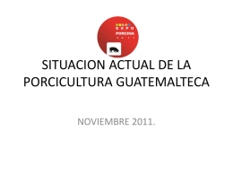 situacion actual de la porcicultura guatemalteca