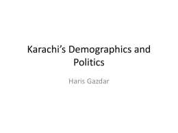Karachi Demographic and Politics, Forum by Haris Gazdar, 06 Nov