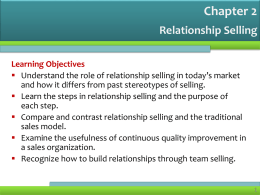 Team Selling - selling: the profession