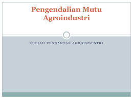12. Pengendalian Mutu Agroindustri