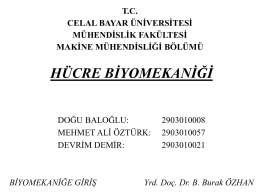 HÜCRE B*YOMEKAN*** - Celal Bayar Üniversitesi