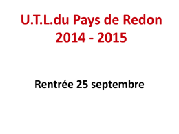 U.T.L.du Pays de Redon 2014 - 2015