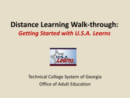 USA Learns - galis - Technical College System of Georgia