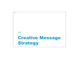 Chapter 10 Creative Message Strategy