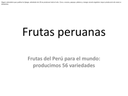 Frutas peruanas - CambridgeCollegeSecondaryArt