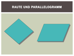 Raute und Parallelogramm