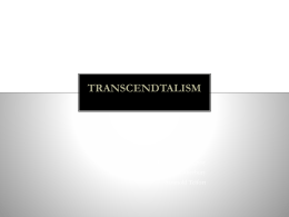 transcendtalism - Course