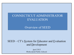Administrator Evaluation - Wethersfield Public Schools