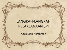 LANGKAH-LANGKAH PELAKSANAAN SPI