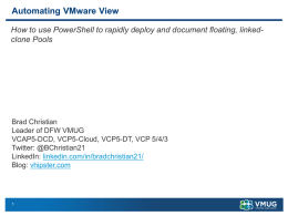 Automating VMware View How to use PowerShell