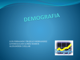 demografia - Leyder Julián Gómez Ramos
