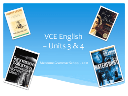 VCE English - LearnShare12EnglishMGS