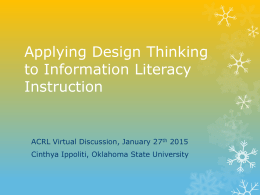 Design thinking basics University of Maryland instructional context