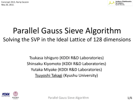Parallel Gauss Sieve Algorithm: Solving the SVP in the Ideal Lattice