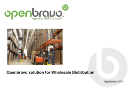 Webinar Openbravo solution for Wholesale Distribution