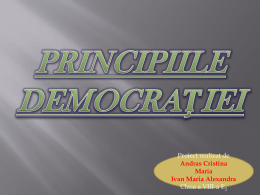 PRINCIPILE DEMOCRATIEI