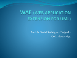 WAE extensión de la aplicación UML para la web