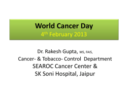 World cancer day 2013