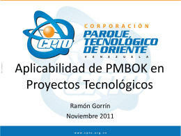 PMBOK en Proyectos Tecnológicos