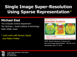 Image Super-Resolution Using Sparse Representation