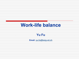 Work-life balance - Moodle HES-SO