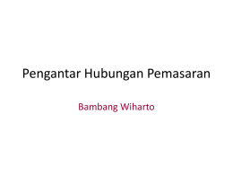 Pemasaran Relasional Pertemuan 6
