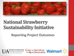 NSSI Outcomes Presentation - National Strawberry Sustainability