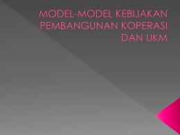 model-model kebijakan pembangunan koperasi