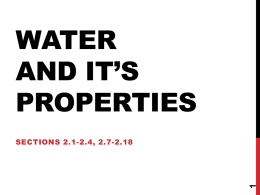 Properties of Water Powerpoint