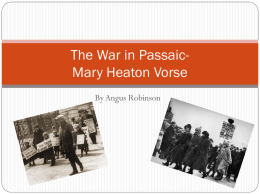 The War in Passaic- Mary Heaton Vorse
